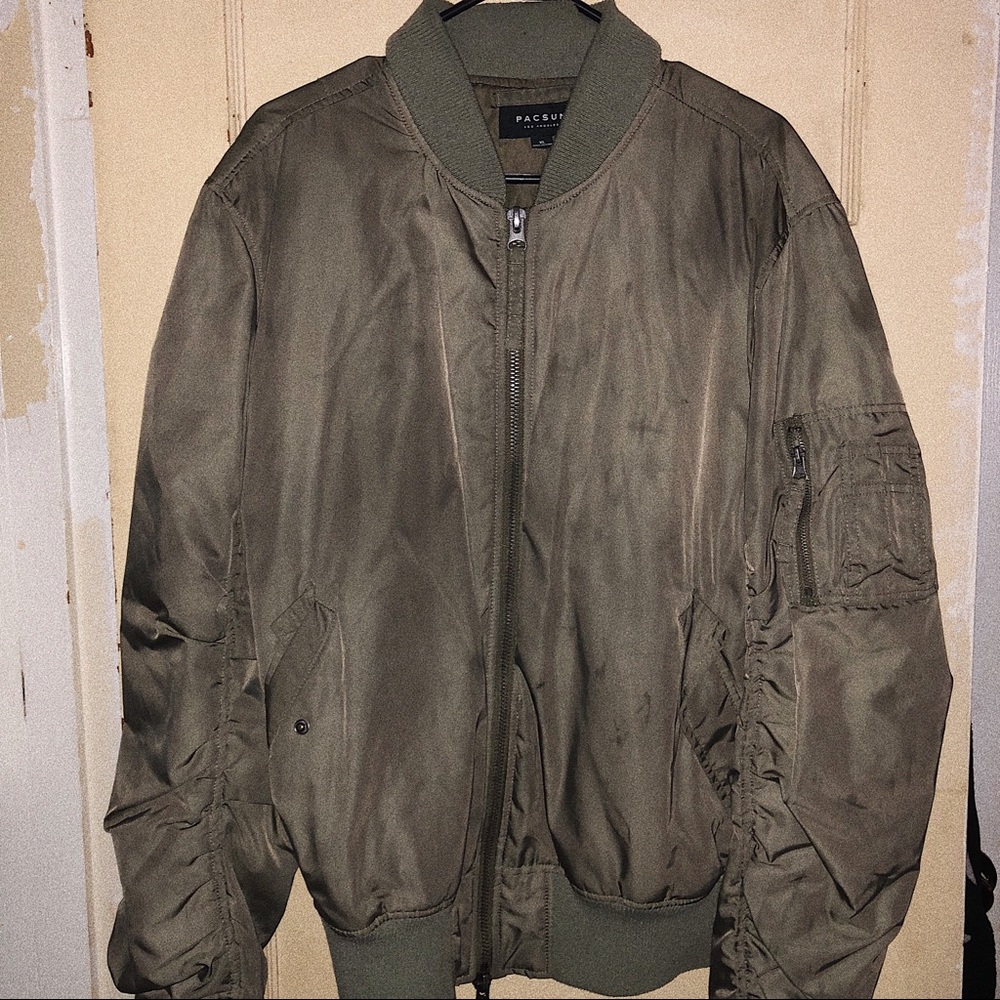 Olive Green Bomber Jacket